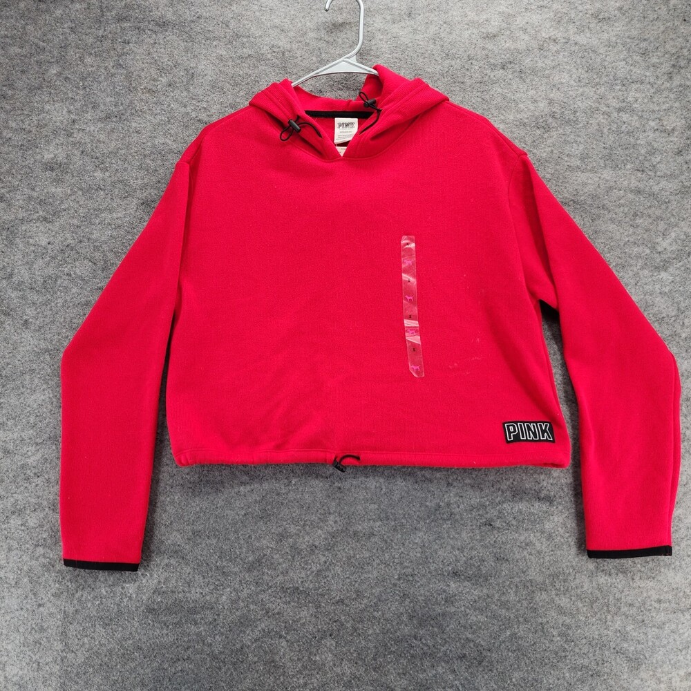 PINK Victoria Secret Hoodie Womens Small Red Cropped